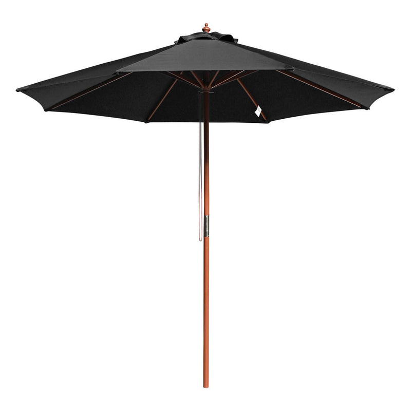 Patio Umbrella Wooden 9ft 8-Rib