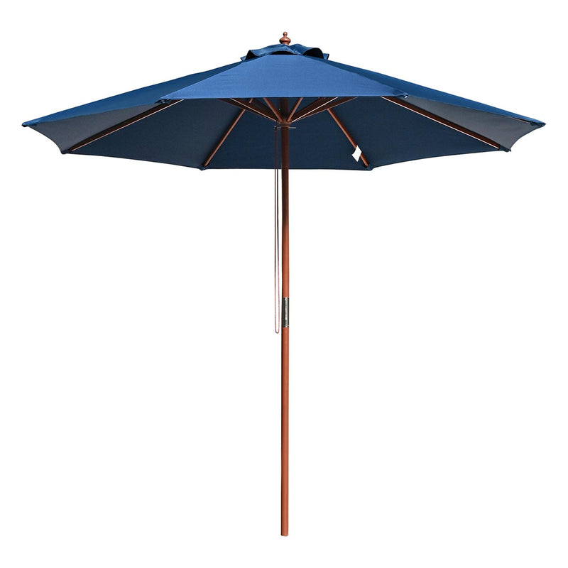 Patio Umbrella Wooden 9ft 8-Rib