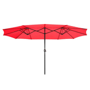 Rectangular Patio Umbrella Metal 15x9ft