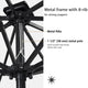 Solar Patio Umbrella with Light Tube Tilt Metal 9ft 8-Rib