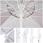 TheDisplayOutlet Beach Umbrella w/ Sand Anchor Rainbow 8ft Tilt Image