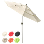 Patio Umbrella Tilt 3-Tiered 9ft 8-Rib