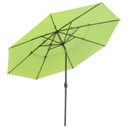 Patio Umbrella Tilt 3-Tiered 11ft 8-Rib