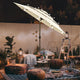 TheDisplayOutlet Solar Patio Umbrella w/ Light Bulbs Tilt 3-Tiered 9ft 8-Rib Image