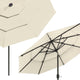 TheDisplayOutlet Solar Patio Umbrella w/ Light Bulbs Tilt 3-Tiered 9ft 8-Rib Image