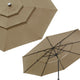 Solar Patio Umbrella w/ Light Bulbs Tilt 3-Tiered 11ft 8-Rib