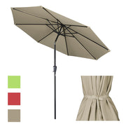 TheDisplayOutlet Patio Umbrella Tilt 9ft 8-Rib 220 gsm Canopy UV50+ Image