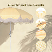 Beach Umbrella 6ft 8-Rib with Screw-in Anchor