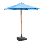 Patio Umbrella Wooden 9ft 8-Rib with Weighted Base