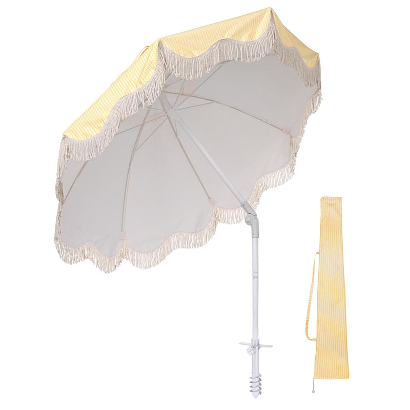 Beach Umbrella 6ft 8-Rib with Screw-in Anchor
