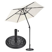 Patio Umbrella Tilt & Crank Lift Metal 7.5ft 6-Rib