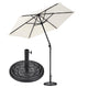 Patio Umbrella Tilt & Crank Lift Metal 7.5ft 6-Rib