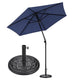 Patio Umbrella Tilt & Crank Lift Metal 7.5ft 6-Rib