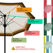 TheDisplayOutlet Patio Umbrella Canopy 9ft 8-Rib Image