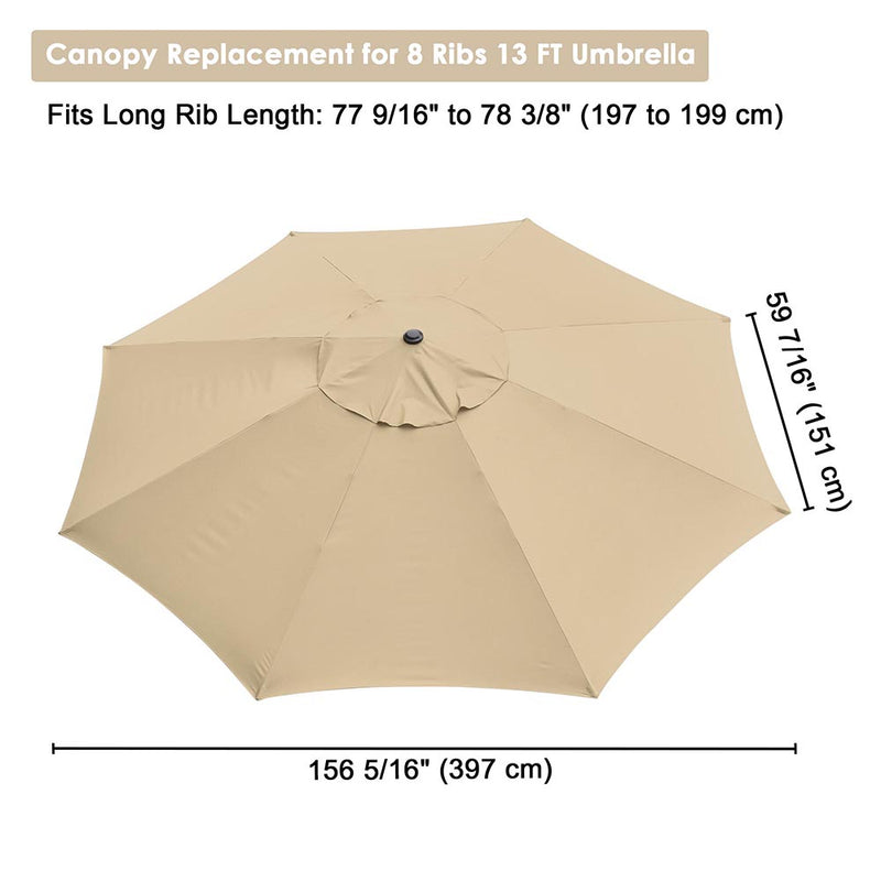 Patio Umbrella Canopy 13ft 8-Rib