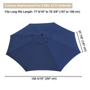 TheDisplayOutlet Patio Umbrella Canopy 13ft 8-Rib, Aspen Gold Image