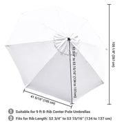 Patio Umbrella Canopy 9ft 8-Rib