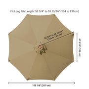 Patio Umbrella Canopy 9ft 8-Rib