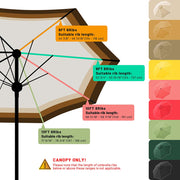 TheDisplayOutlet Patio Umbrella Canopy 9ft 8-Rib Image