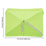 Rectangular Patio Umbrella Canopy 10x6.5ft 6-Rib