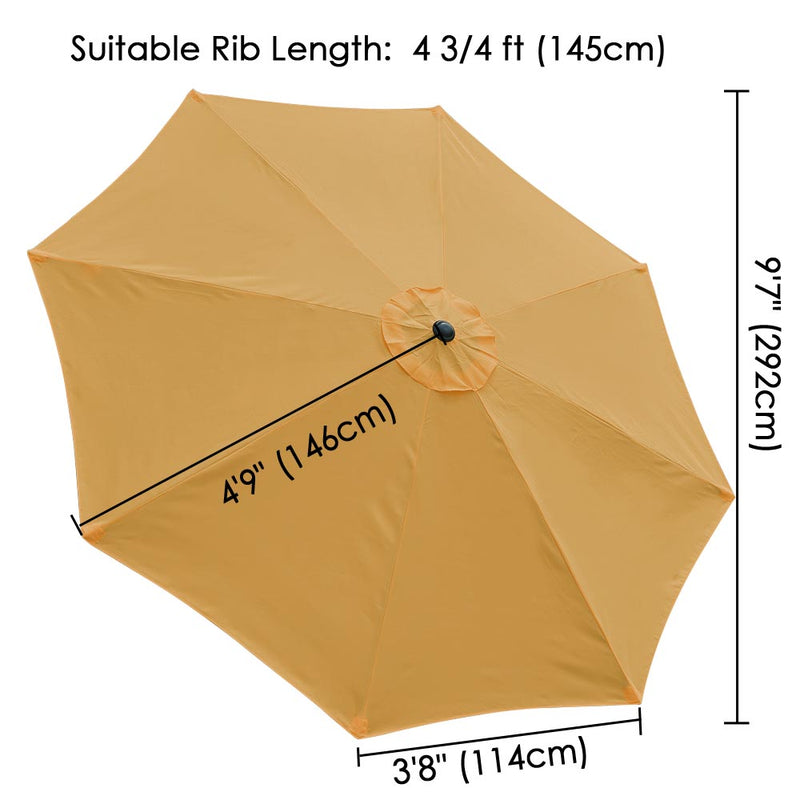 Patio Umbrella Canopy 10ft 8-Rib