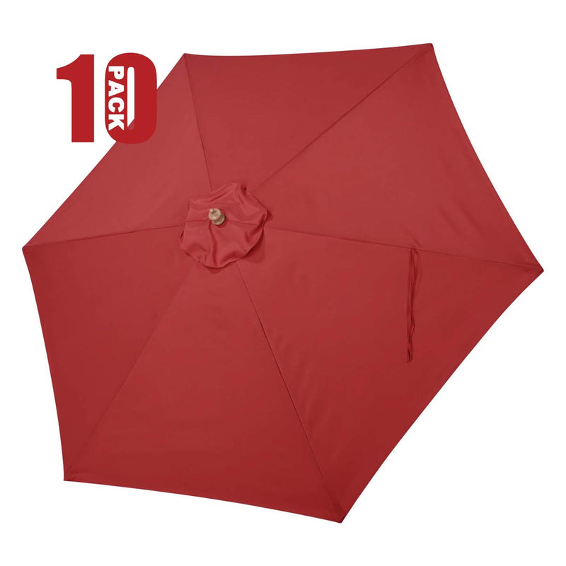 TheDisplayOutlet Patio Umbrella Canopy 9ft 6-Rib, Red(10ct.) Image