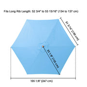 Patio Umbrella Canopy 9ft 6-Rib