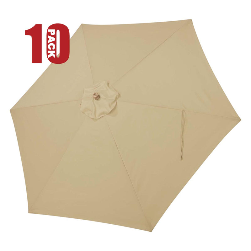 TheDisplayOutlet Patio Umbrella Canopy 9ft 6-Rib, Khaki(10ct.) Image