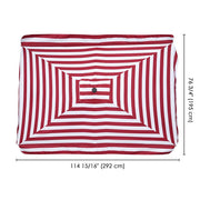 TheDisplayOutlet Rectangular Patio Umbrella Canopy 10x6.5ft 6-Rib, Red White Image