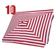 TheDisplayOutlet Rectangular Patio Umbrella Canopy 10x6.5ft 6-Rib, Red White(10ct.) Image