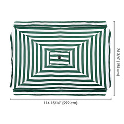 Rectangular Patio Umbrella Canopy 10x6.5ft 6-Rib