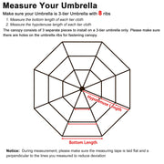 TheDisplayOutlet Patio Umbrella Canopy 9ft 8-Rib 3-Tiered Image