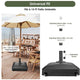 Patio Umbrella Wooden 13ft 8-Rib with Weighted Base