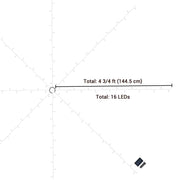 TheDisplayOutlet Solar Lights for Patio Umbrella 9-10ft 8-Rib Remote Control Image