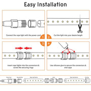 TheDisplayOutlet Outdoor Rope Light - 120V Plug-in, 1/2"(13mm), 3000K Image