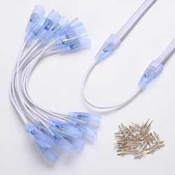 10 Set/Pack Neon Light 2-Pin Splice Connector 14x7mm
