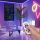 LED Light RF Remote & Controller for 50ft Flex Neon Lights RGB