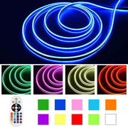 Flexible RGB Neon Rope Light (2x)50' Color Changing with Remote