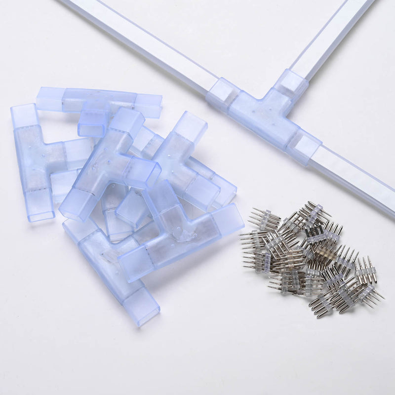 10 Set/Pack Neon Light 4-Pin Splice Connector 18x8mm