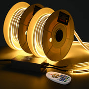 TheDisplayOutlet Outdoor Rope Light 2700K White Neon Strip RF Remote, 300ft Kit Image