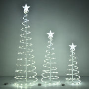 3ct Lighted Spiral Xmas Trees Battery Powered 6ft 4ft 3ft