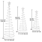 3ct Lighted Spiral Xmas Trees Battery Powered 6ft 4ft 3ft