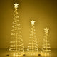 3ct Lighted Spiral Xmas Trees Battery Powered 6ft 4ft 3ft