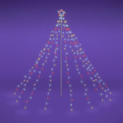 Christmas Tree Light with Pole & Star 9-String