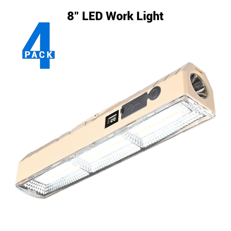 TheDisplayOutlet Magnetic Light Bar Rechargeable for Canopy Tent, Popup Market, 8in 4ct/pk Image