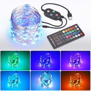 TheDisplayOutlet 33ft Bluetooth APP Control String Light with Remote USB Powered Image