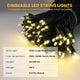 TheDisplayOutlet 200' Mini Christmas String Lights Outdoor 110V Warm White Image