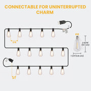 TheDisplayOutlet 200' Outdoor Bistro String Light with ST38 E12 Bulbs 120V 2700K Image