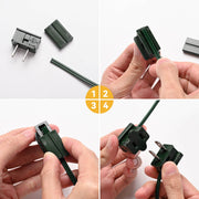 Christmas Light Zip Plug SPT-1 (Male, Female Plug, End Cap)