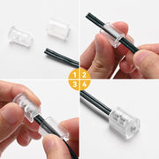 TheDisplayOutlet Christmas Light Zip Plug SPT-1 (Male, Female Plug, End Cap) Image